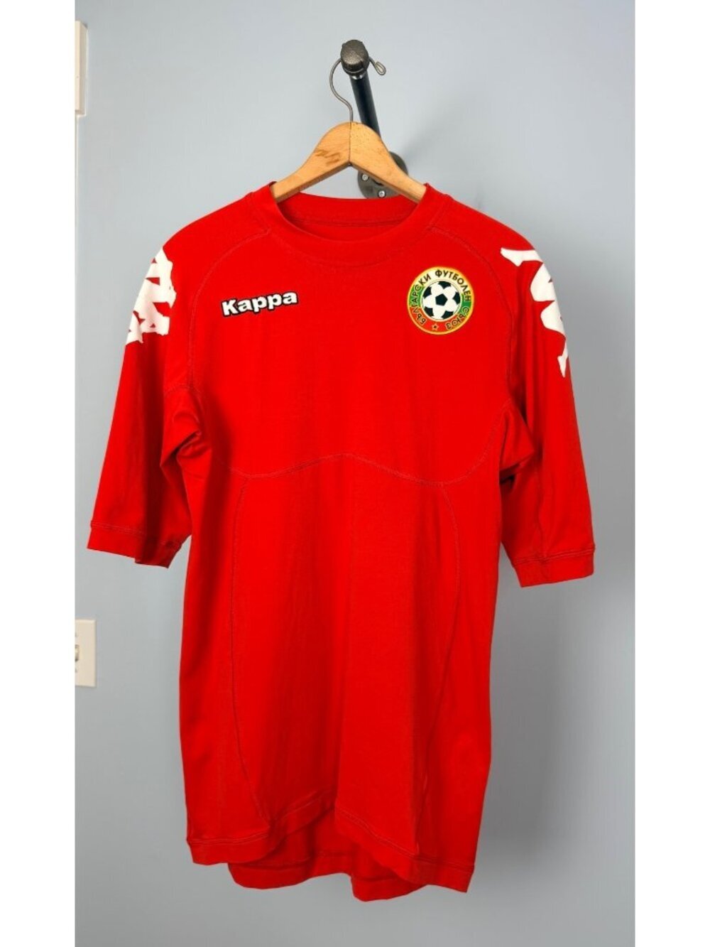 Kappa Bulgaria Football Red Soccer Away Jersey 2011/2012 Mens XL Short Sleeve